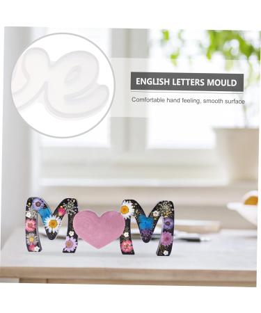 STOBOK Letter Stencil Alphabet Casting Mold Foot Charm White Crystal Mother Accessories White 19.7X9.2X1.6CM - Buy Online on SooperMarket.com