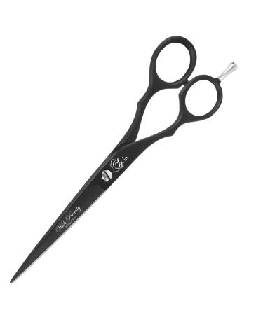 Glamified Glam 5" Hairdressing Scissors Hair Cutting Scissor for Professional Lefty Hairdressers Barber Stainless Steel Scissors for Hair Cutting Sharp Hair Scissors for Women (Black 5 Inch)
