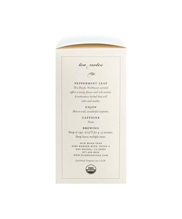 Organic Fair Trade Peppermint Leaf Tea | Non-Caffeinated Herbal Blend | Pacific Northwest Origin | Digestive Aid with Antioxidants | 15 Biodegradable Bags - Buy Online on SooperMarket.com