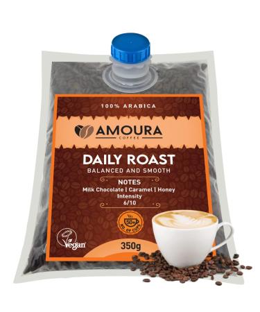 Hand Roasted Dark Coffee Beans | Delicious Flavour and Rich Aroma | Premium Quality Arabica Beans | Freshly Roasted 50+ Cups (350g) by Amoura Coffee Amoura Coffee Beans 350 g (Pack of 1)