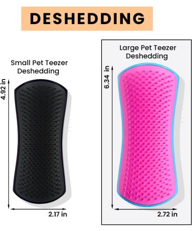 Tangle Teezer | Pet Teezer | De-Shedding and Dog Grooming Brush | Dry Brush or Dog Bath Brush | Blue & Pink Blue & Pink 1 Count (Pack of 1) - Buy Online on SooperMarket.com