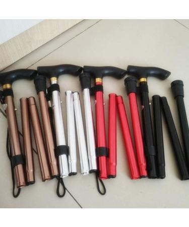 Walking Stick Folding Cane Crutches Foldable Stick Booster Ultralight Trekking Pole Telescopic Walking Stick Outdoor Travel Aluminum Crutches - Buy Online on SooperMarket.com