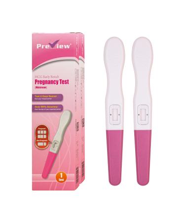 Preview Early Result Pregnancy Test Kit 2 Count -6 Days Sonner Extra Sensitive HCG Urine at Home Test 1 count (Pack of 2)