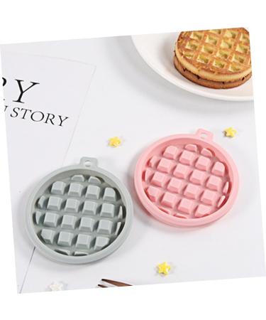 MAGICLULU 3pcs Mold Silicone Bakeware Cookie Silicone Baking Pad Heart Baking Pan Waffle Maker Mould Fondant Round Silicone Muffin Pan Silicone Waffle Mould Baking Tools Silica Gel Waffles 12X11X1.6CM Random Color - Buy Online on SooperMarket.com