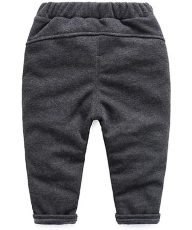 Mud Kingdom Little Boys Fleece Pants | Tight Fit Warm Winter | 12-18 Months | Light Gray - Buy Online on SooperMarket.com