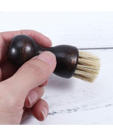 EXCEART Shoe Brush Cream Applicator Wooden Shoe Shine Brushes Polish Paste Jar Dauber Bristles Shaft Slotted for Boots Shoes & Other Leather Care - Buy Online on SooperMarket.com