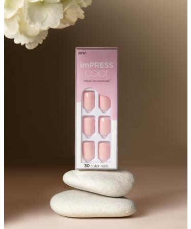 KISS IMPRESS PRESS-ON Manicure One More Chance | Short Quadratic Nails with PureFit Technology | Includes Cleaning Pad Mini File & 30 Artificial Nails - Buy Online on SooperMarket.com