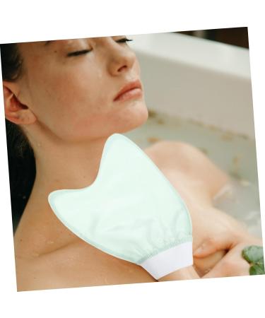 Baluue Body Exfoliator Glove - Light Green Bath Scrubber Mitten for Smooth Skin | International Shipping - Buy Online on SooperMarket.com