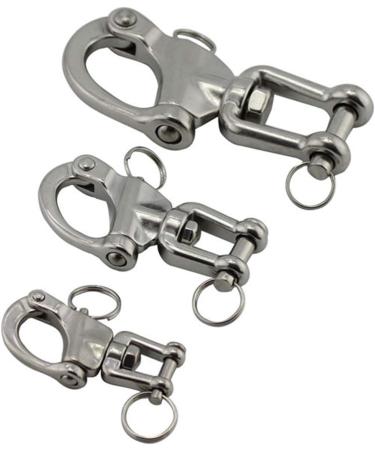 NRC&XRC Pair Jaw Swivel Snap Shackle 316 Stainless Steel for Sailboat Spinnaker Halyard & Diving 2-3/4 - High-Quality Stainless Steel Snap Shackle - Buy Online on SooperMarket.com