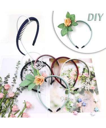 6 Pieces Teeth Comb Headband Fashion Hair Band Non-slip Hair Hoops Soft Satin Hair Hoop Hair Accessories Multi - Buy Online on SooperMarket.com
