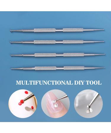 Dotting Tools 4PCS Professional Ball End Nail Art Tools Nail Art Brushes Detail Pen Nail Dotting Tool Design Tools Stailess Steel Dotting Pen Tool Rhinestone Picker Tool - Buy Online on SooperMarket.com