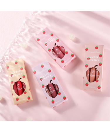 3 Pack Waterproof Nude Liquid Lipstick - Long-lasting Moisturizing Gloss | Non-Stick Lip Color - Make-Up #04 - Buy Online on SooperMarket.com