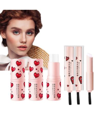 4Pcs Magical Pore Eraser Waterproof Face Primer Stick  Invisible Pore Primer Stick  Blur Stick Primer for Face  Matte Priming Makeup Blur Stick (pink)