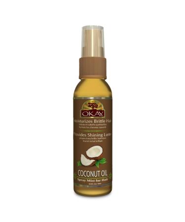 OKAY MIST HAIR SPRAY with COCONUT OIL 2oz / 59ml Coconut 2 Fl Oz (Pack of 1)