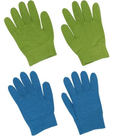 Moisturizing Gel Gloves for Dry Hands | Milists Spa & Beauty Care - 2 Pairs (Blue & Green) - Buy Online on SooperMarket.com