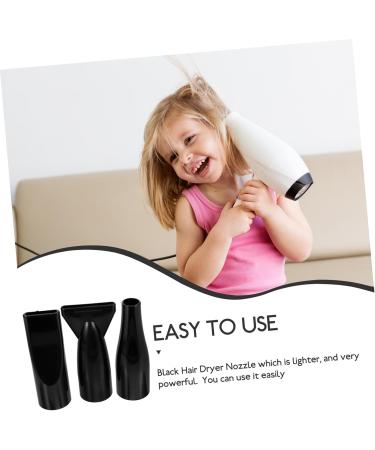 Didiseaon 3pcs Pet Water Blower Accessories Diffuser Hairdryer Blow Dryer Nozzle Hair Dryer Hair Dryer Attachment Nozzle Dryer Nozzle Replacement Hairdressing Tool The Dog Mouthpiece Abs 12.00X6.10X4.00CM Black - Buy Online on SooperMarket.com