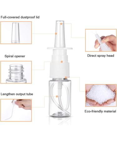 FOMIYES 10ml White Empty Plastic Nasal Spray Bottles Pump Sprayer Mist Nose Spray Refillable Bottle for Saline Water Wash Applications Pack of 20 Pump Bottles - Buy Online on SooperMarket.com
