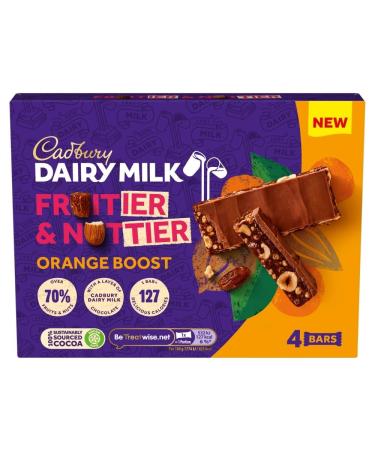 Cadbury Dairy Milk Orange Boost Bars 4 x 30g