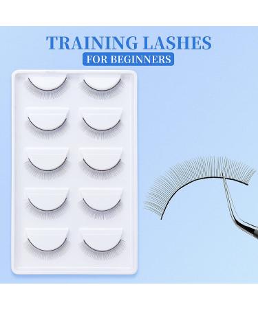 25 Pairs Practice Eyelashes & 70 Under Eye Positioning Stickers - Self-Adhesive Training Lashes for Eyelash Extension Makeup Beginners - Buy Online on SooperMarket.com