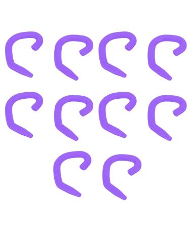 Ear Protector Hook Flexible Comfortable Ear Hook Washable Easy To Wear Silicone 10 Pcs for Kids(Purple)