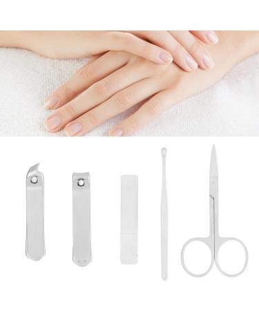 Manicure Set 5 Pieces Manicure Set Personal Care Nail Clipper Kit Stainless Steel High Sharpness Nail Clippers Pedicure Kit Professional Grooming Kit for Finger Nail Toenail Ear - Buy Online on SooperMarket.com