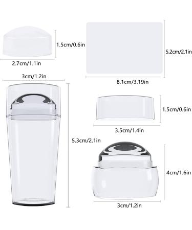 Angnya Nail Art Stamper & Scraper Set - 2 Pieces Transparent French Nail Art Tools for DIY Creative Nail Designs - Buy Online on SooperMarket.com