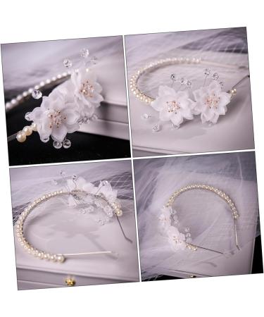 PLAFOPE Pearl Flower Headband Wedding Decor Pearl Headband Decorative Flower Headband Flower Head Band Wedding Hair Accessory Headband Ornament Head Band for Bride Exquisite Hair Band - Buy Online on SooperMarket.com