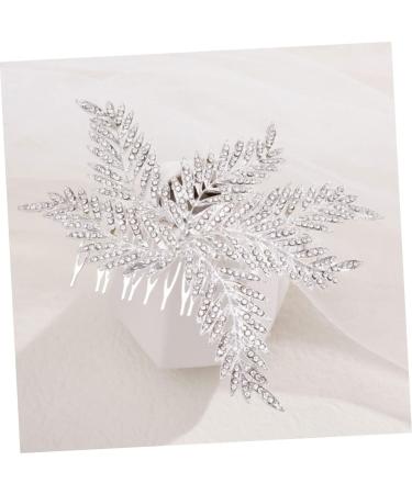 Mikinona Bridal Comb Insert Comb Flowers Decoration Silver Clips for Hair Wedding Ceremony Decorations Rhinestone Barrettes for Women Hair Bling Temperament Accessories Alloy Miss - Buy Online on SooperMarket.com