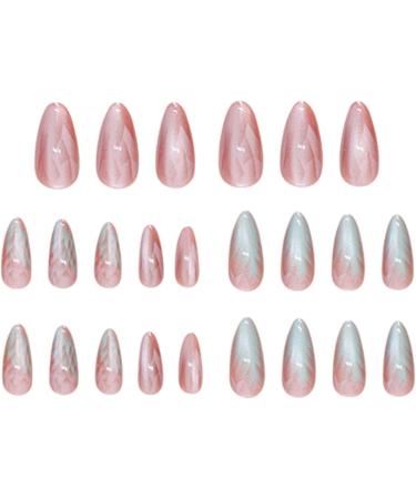 Artificial Nails | Medium False Nails Ombre - Cat Eye Almond Fake Press On Nails For Girl Salon 12 Sizes - Buy Online on SooperMarket.com