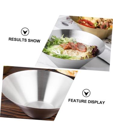 Zerodeko 3 Pcs Stainless Steel Hat Bowl Stainless Steel Ramen Bowl Large Metal Mixing Bowl Japanese Bowl Japanese Ramen Bowl Salad Mixing Bowl Party Bowl Food Single Layer Hat Bowl Silverx3pcs 22.5X8.3X7.5CMx3pcs - Buy Online on SooperMarket.com