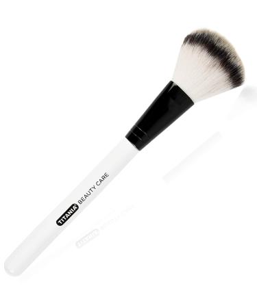 Titania Professional Rouge Brush - Extra Wide Flatted Oval Tip Brush - Smooth & Streak-Free Makeup Application - For Daily Beauty Needs