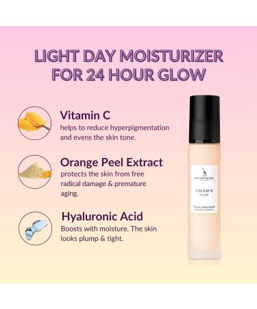 Vitamin C Moisturizer with vitamin E and rhubarb extract natural vegan cosmetics - 50ml natural cosmetics from Mother Nature Cosmetics - light anti-aging day cream against wrinkles and blemishes - Buy Online on SooperMarket.com