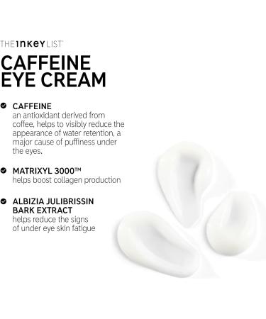 The Inkey List Caffeine Eye Cream 15ml | Dark Circle Treatment | Brightens Under Eye | Fragrance-free - Buy Online on SooperMarket.com