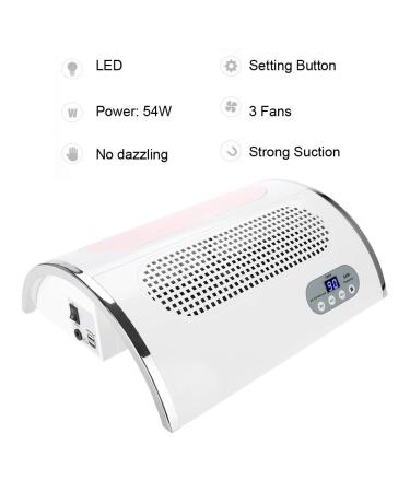 Salmue 3 in 1 Nail Dryer Vacuum Cleaner & Manicure Tool Set - UV Lamp, Dust Extraction, LED Light - Ideal for Gel Nails - Buy Online on SooperMarket.com