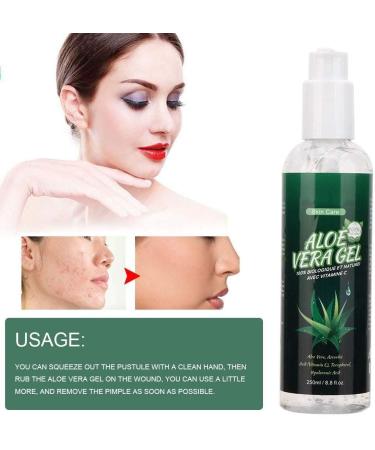 250ml Aloe Vera Gel Moisturizing and Anti wrinkle Cream Repair of Whitening Scar Sunscreen Aloe Gel Soothing and Moisturizing Facial Skin for face body sunburn and Dry - Buy Online on SooperMarket.com