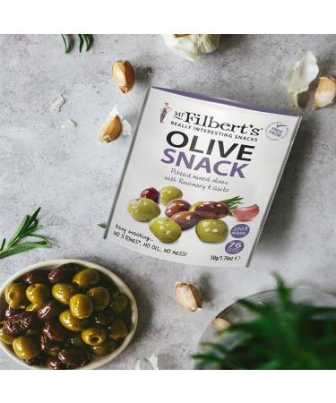 Mr Filbert's Green Kalamata Rosemary and Garlic Olives 8 x 65g Green Kalamata Rosemary & Garlic - Buy Online on SooperMarket.com