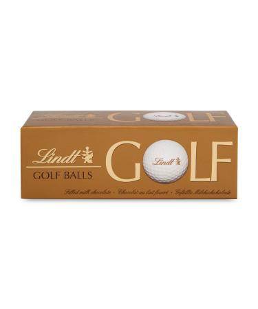 Lindt chocolate - golf balls |110 G |Three golf balls made of Lindt whole milk chocolate with nougat cream filling and waffle pieces |Praline gift |Gift for golfers |Chocolate gift