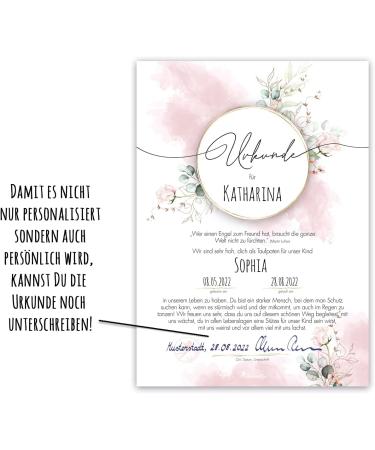 Buy Tinkerella Baptismal Certificate for Godparents | Perfect Gift Idea in Rose | International Shipping Available - Buy Online on SooperMarket.com