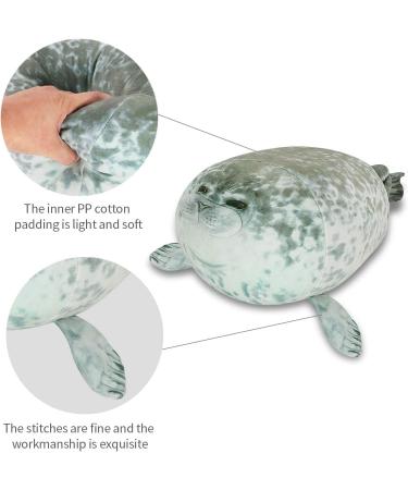 Chubby Seal Pillow 60CM - Cute Grey Plush Animal Toy for Kids and Adults - Buy Online on SooperMarket.com