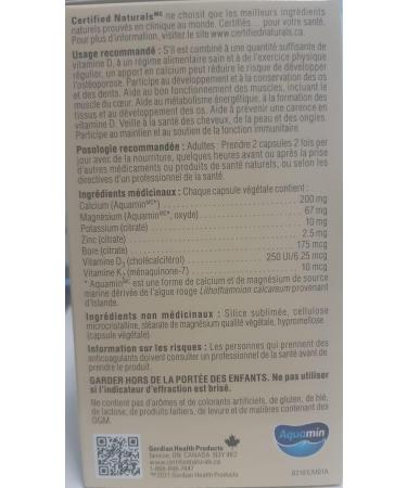Certified Naturals - Plant-Source Calcium Magnesium + K2-120 vegetable capsules - Buy Online on SooperMarket.com