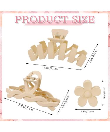 XINRUI 12 Pcs Large Claw Clips Variety Pack for Women - 4.4 Inch Hair Clips Banana Clips Matte Jaw Clip 90's French Design Barrettes Accessories for Women Girls - Buy Online on SooperMarket.com