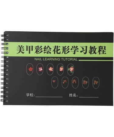 Nail Art Practice Book Simple & Easy to Use Cost-saving. Suitable for Beginners Multiple Nail Types. Nail Art Training Tool for Manicure Novel Practice (painted flowers) - Buy Online on SooperMarket.com