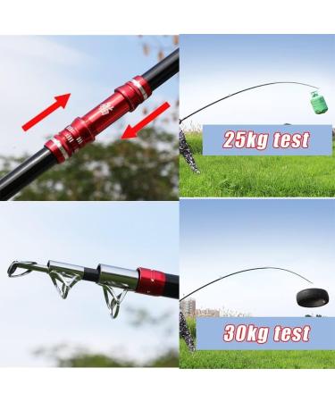 Buy ZwWF 2.4-4.5m Carbon Fishing Rod 50kg Capacity High-Quality Telescopic Fishing Equipment (4.5m Only Rod Off-White) - International Shipping Available - Buy Online on SooperMarket.com