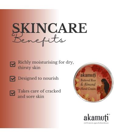 Akamuti Buttered Rose & Almond Hand Cream 50ml - Buy Online on SooperMarket.com