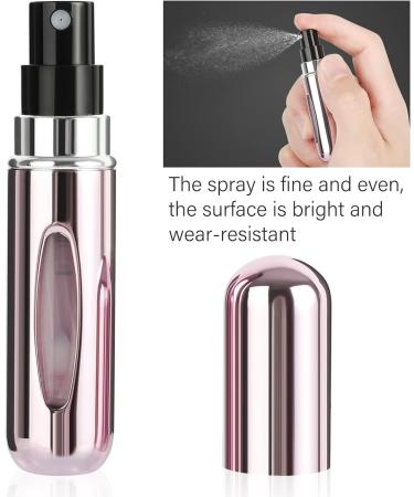 Saiveina 5ml Mini Perfume Atomizer Bottles - Refillable Spray Pump Case for Travel (4 Pack) - Pink, Silver, Gold, Black - Buy Online on SooperMarket.com