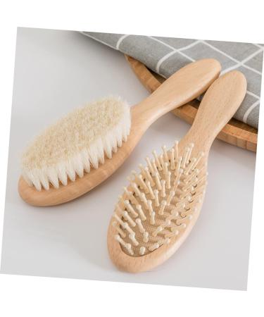 Healeved Wood Tools Scalp Massager Brush Set for Babies - Gentle Massage and Detangling Hairbrush - Buy Online on SooperMarket.com