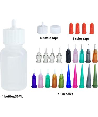 Xmasir Multi-Purpose Precision Applicator JAC Bottle for Henna - 2 Pieces 28 ml + 4 & 16 Needle Tips - Ideal for Fine Detailing - Buy Online on SooperMarket.com