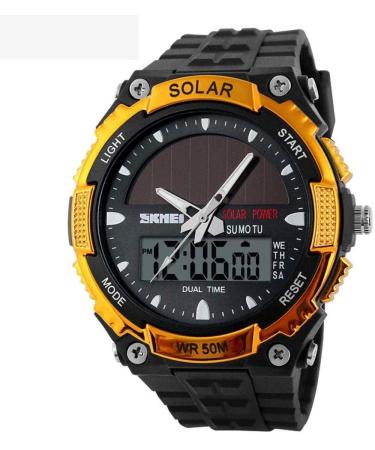 Men s Solar Watch Waterproof Outdoor Electronic Watch Student Sports Watch Suitable for Gift Giving (Color : Style-D) Uptodate Style-B