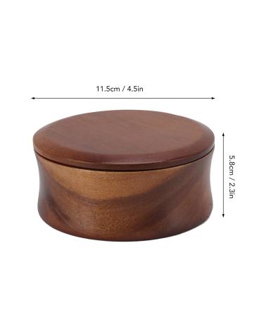 Premium Wooden Shaving Mug & Brush Bowl - Portable Barber Shop Essential with Lid | International Shipping - Buy Online on SooperMarket.com