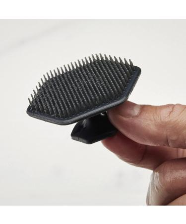 Tooletries Silicone Face Scrubber & Holder - Gentle Exfoliating Facial Cleansing Brush - Shower Storage Grip, Charcoal - Buy Online on SooperMarket.com